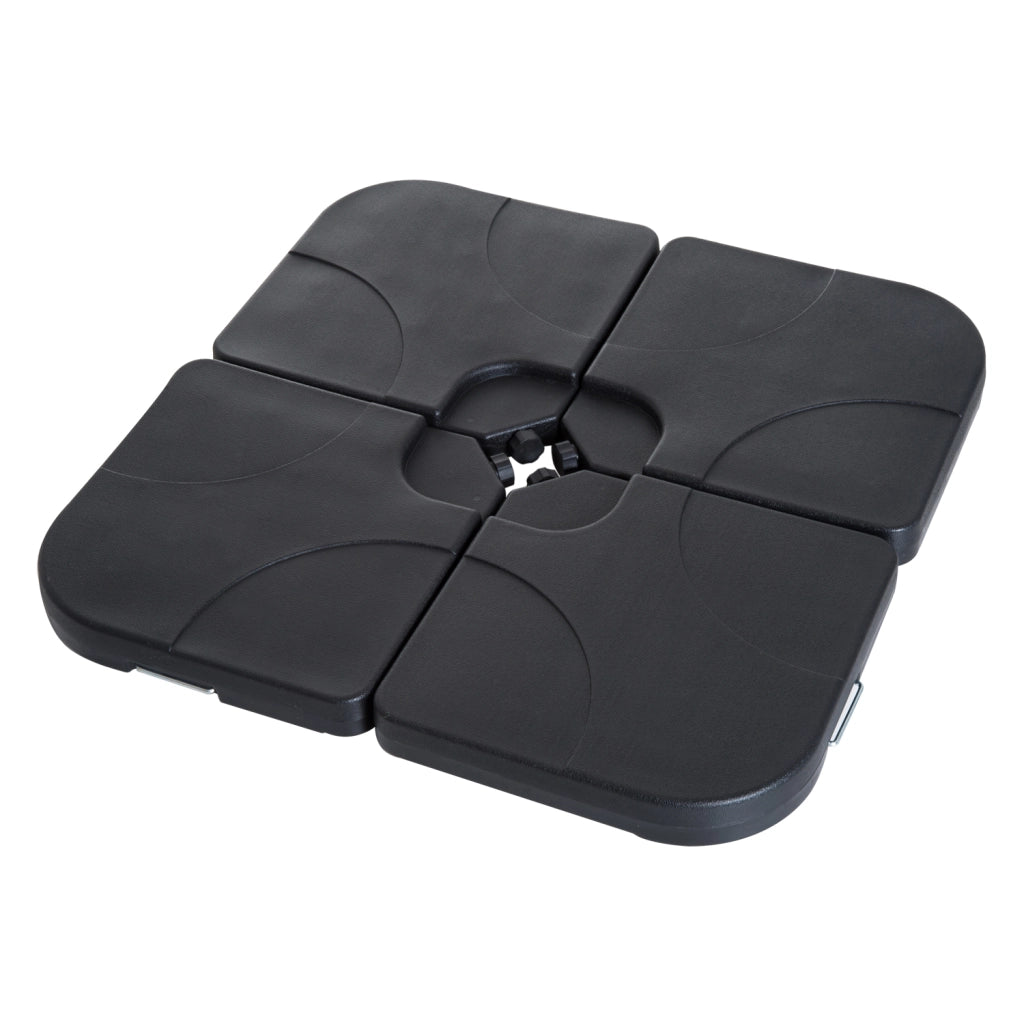 Base per Ombrellone 4 Pezzi ¨C zephmum ¨C Nero 50x50x7.5 cm