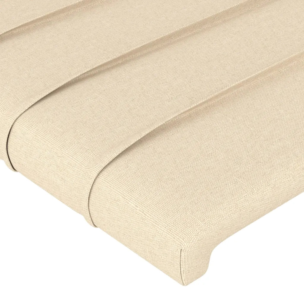 Testiera | Testata ad Orecchio Crema 93x16x78/88 cm in Tessuto