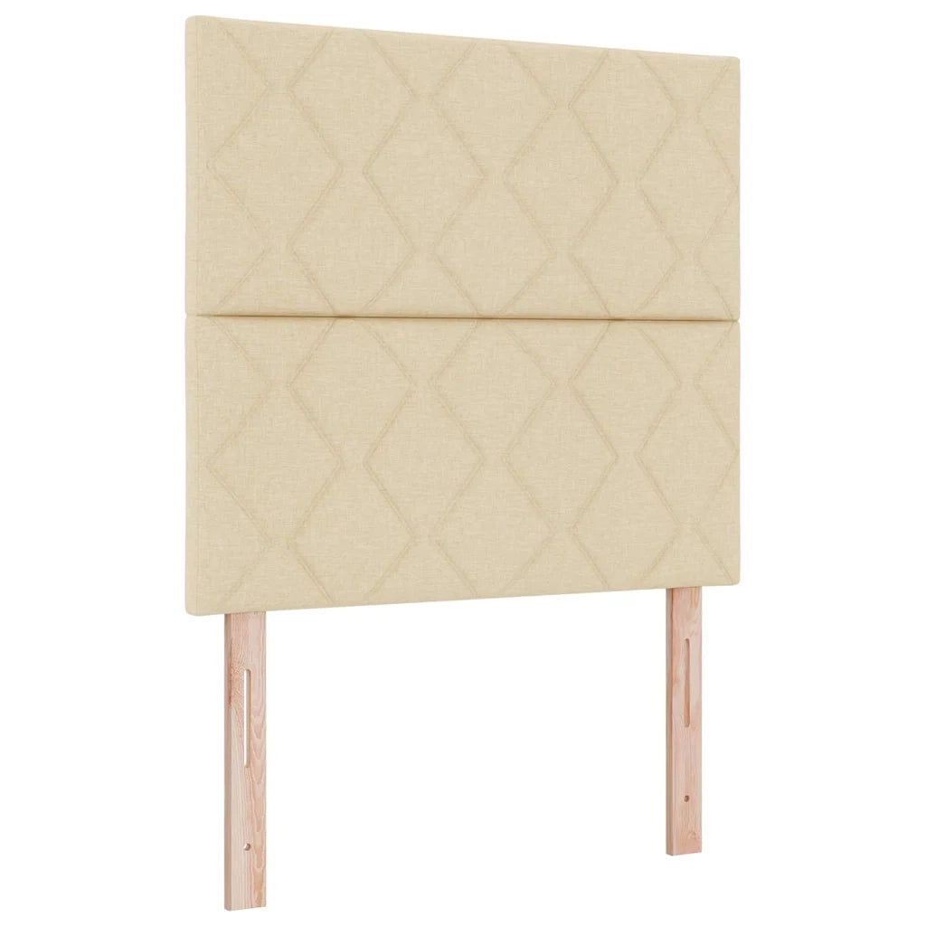 Struttura del letto con testiera Crema 120 x 200 cm Tessuto 3344800