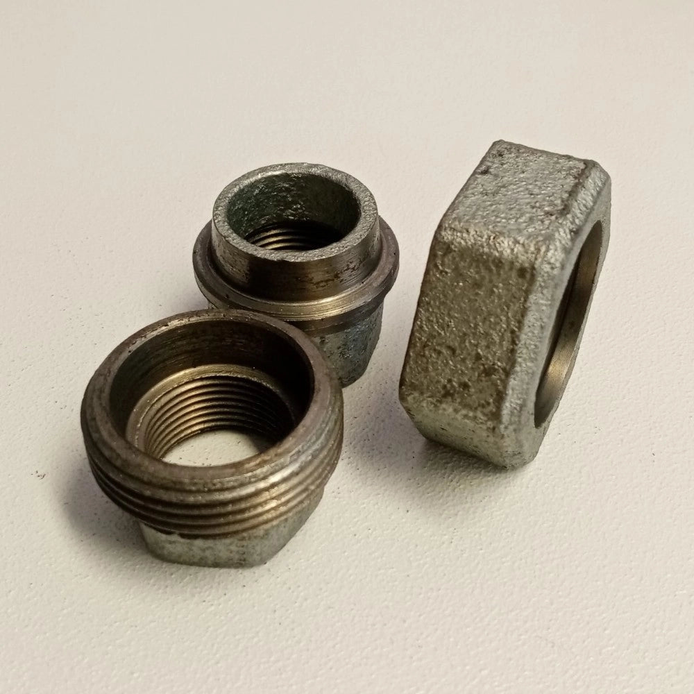 Raccordo ff 2 bocchettone conico a 3 pezzi di ghisa zincata malleabile