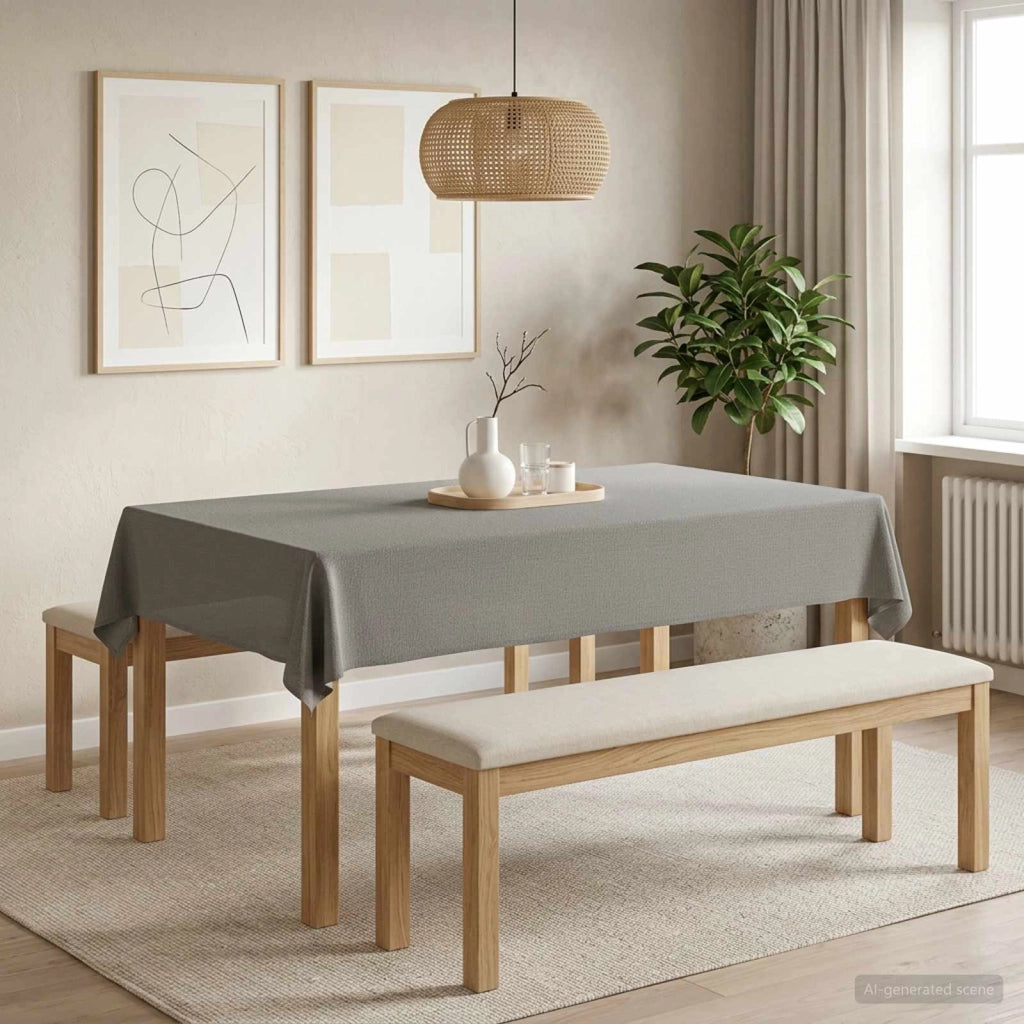 Tovaglia da Tavolo 5 pz Rettangolare Grigio Chiaro 110 x 160 cm 42040311