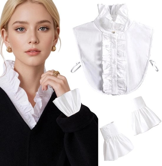Camicie in Coton con Dettagli di Ricamo al Collo per Donna