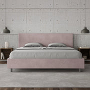 Letto imbottito Matrimoniale 190x190 cm Adele - Senza rete,Glicine,Microfibra