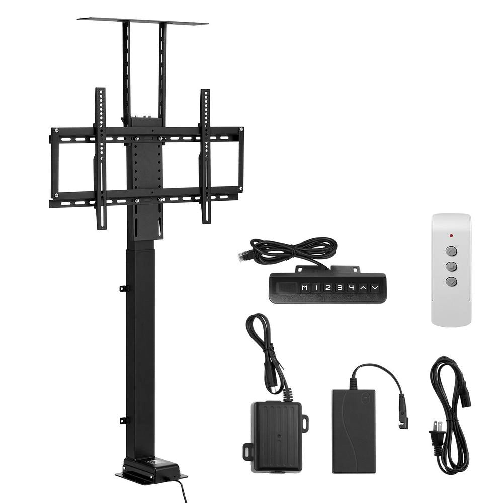 Supporto TV Motorizzato Elettrico Verticale Sollevamento Altezza Telecomando Carico 54kg TV 813-1178mm VESA 60x40cm