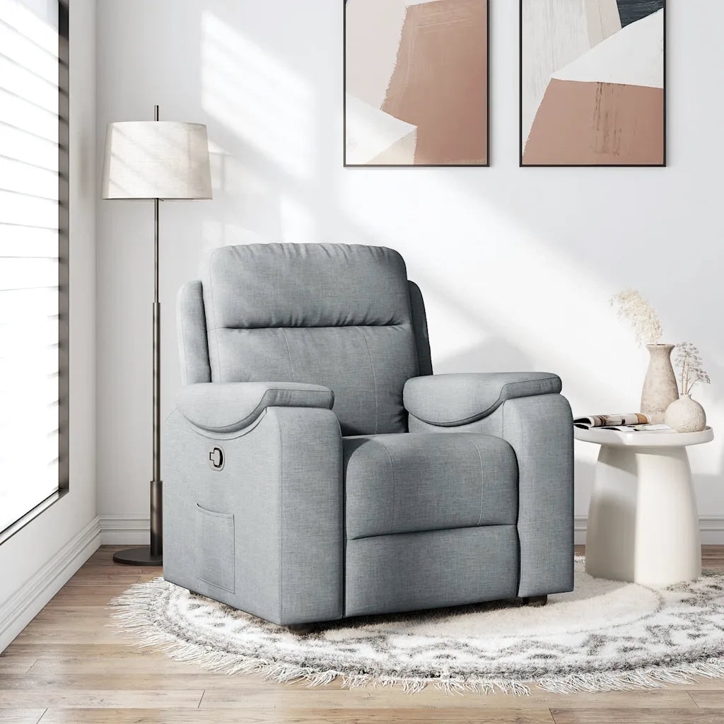 Poltrona Reclinabile in Tessuto Grigio Chiaro 4015680