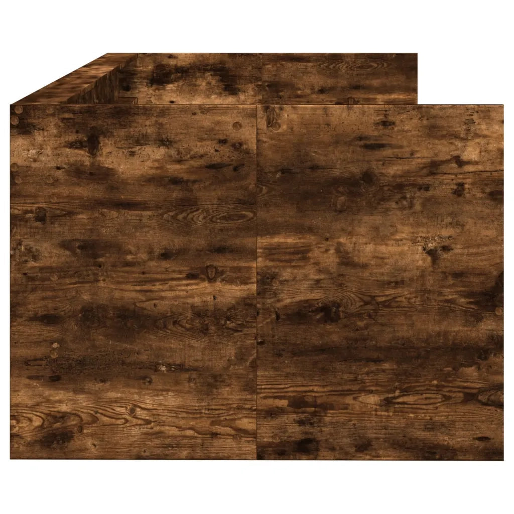 Divano Letto con Cassetti senza Materasso Rovere Fumo 90x200 cm