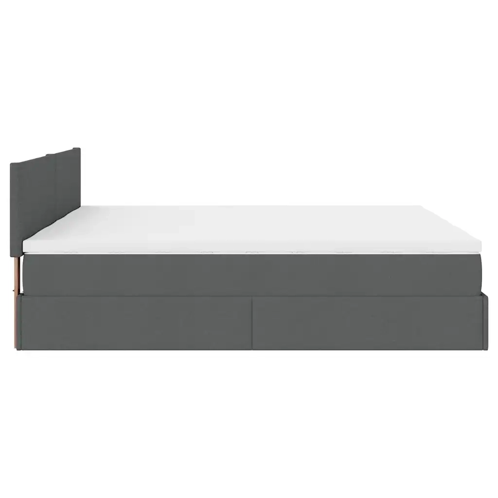 Struttura Letto Pouf con Materassi 200x200 cm in Tessuto 3311981