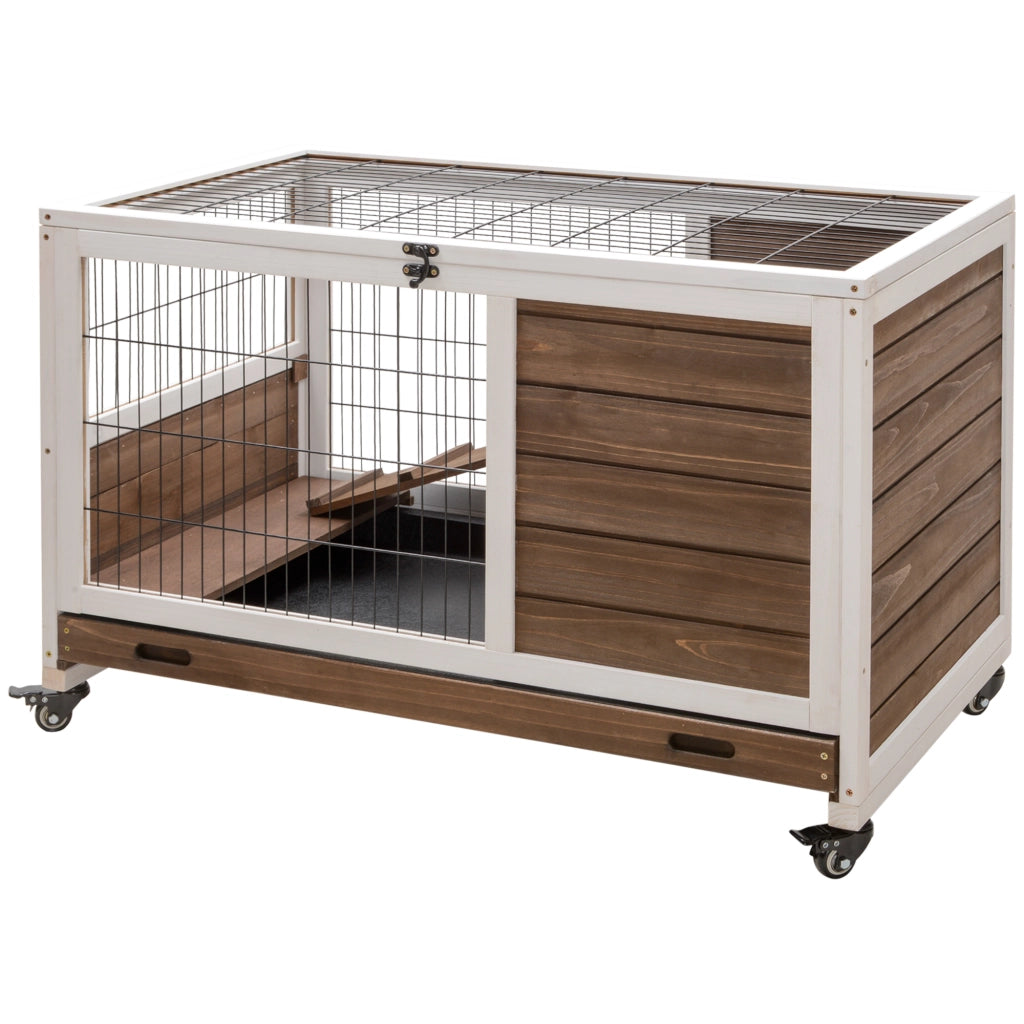 Coniglio Gabbia 2 Piani ¨C Minimal ¨C Marrone Bianco