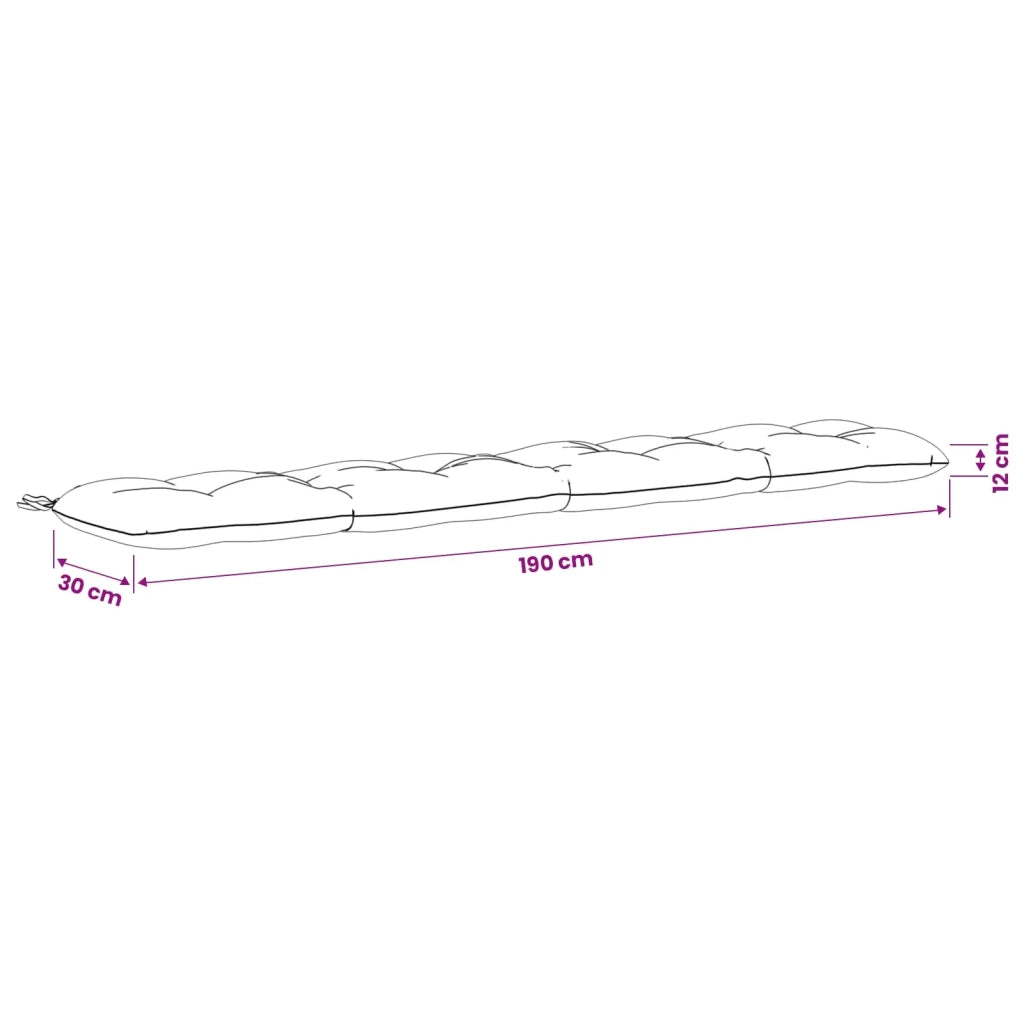 Cuscino per panchina VIANEN 100% Poliestere Antracite 953152