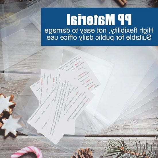 Stampe per organizzare sacchetti trasparenti per documenti - Stampe per sacchetti di archiviazione documenti contabili - Stampa di archiviazione 4 misure