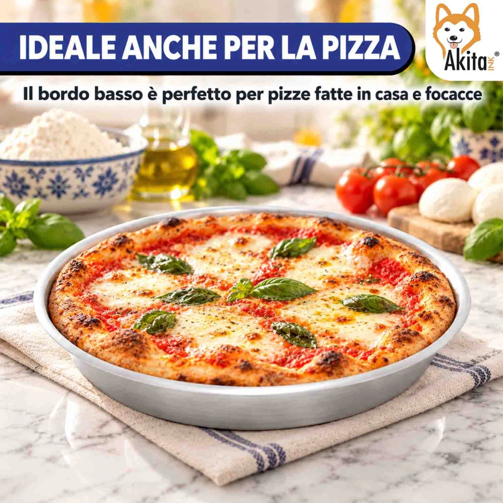 Akitaink 2 Pezzi Tortiera Conica Pastiera Alluminio 30 cm h 4 cm