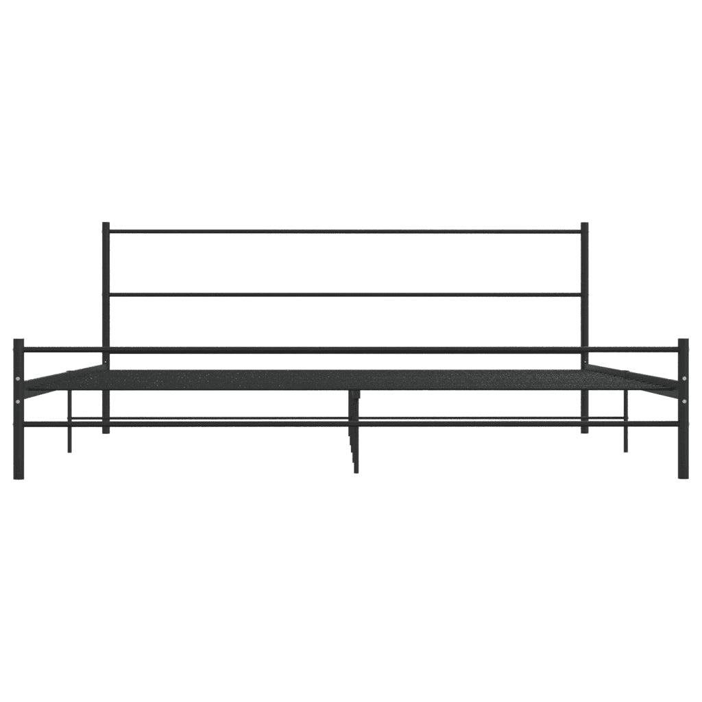 Giroletto-Struttura Letto Nero in Metallo 180x200 cm 323286