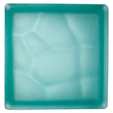 VETROMATTONE ONDULATO VERDE SATINATO 19x19x8 cm - 6 pezzi
