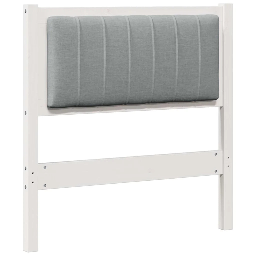 Testiera | Testata imbottita con Testiera | Testata Bianco 80 cm Pino massello