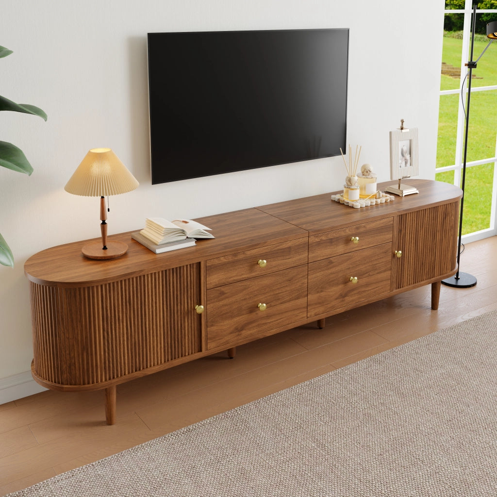 Mobile TV ¨C Minimal ¨C 4 cassetti ante scorrevoli in legno metallo per soggiorno