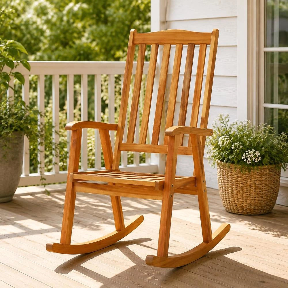Rocking Chair, Solid Acacia Wood