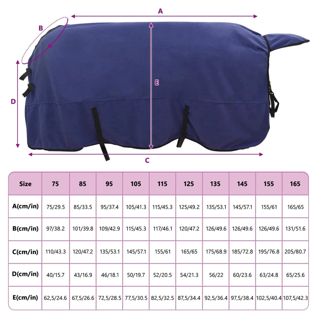 Coperta per Cavalli Blu navy 135 cm Poliestere 42013253