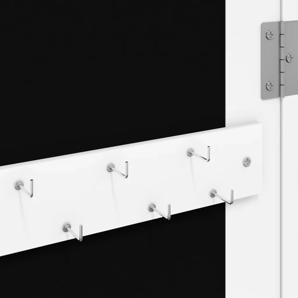 Armadio Portagioie con Specchio a Muro Bianco 37,5x10x106 cm CFW2809163