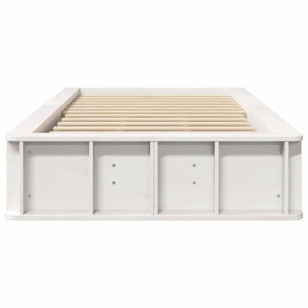 Struttura del letto-Giroletto-Rete del Letto Bianco 90 x 200 cm Pino massello 616406