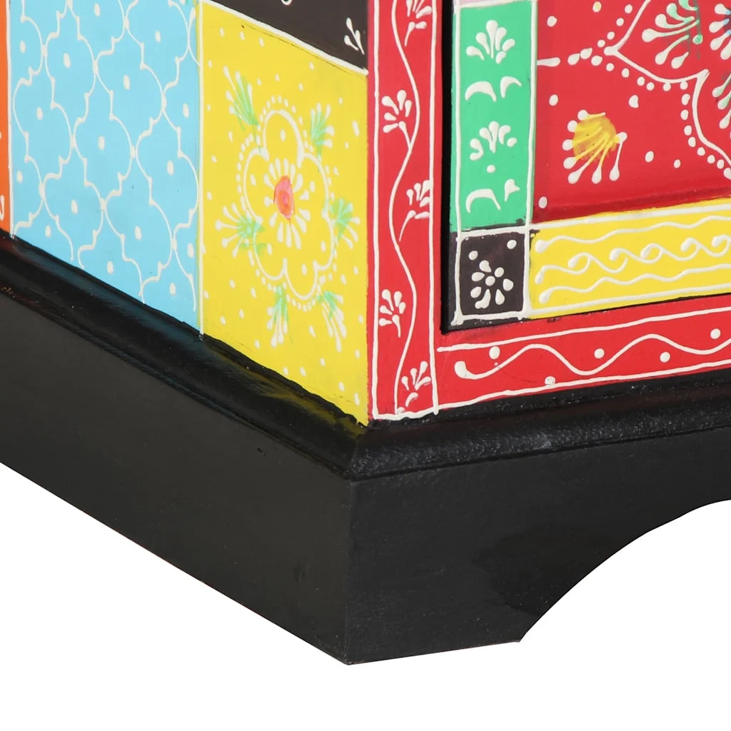Mobile TV Multicolore 80 x 35 x 50 cm Legno di mango massello 4017570