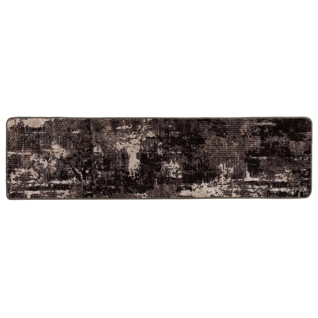 Runner Tappeto MARSA Nero 80 x 350 cm Poliestere e PVC 42023377