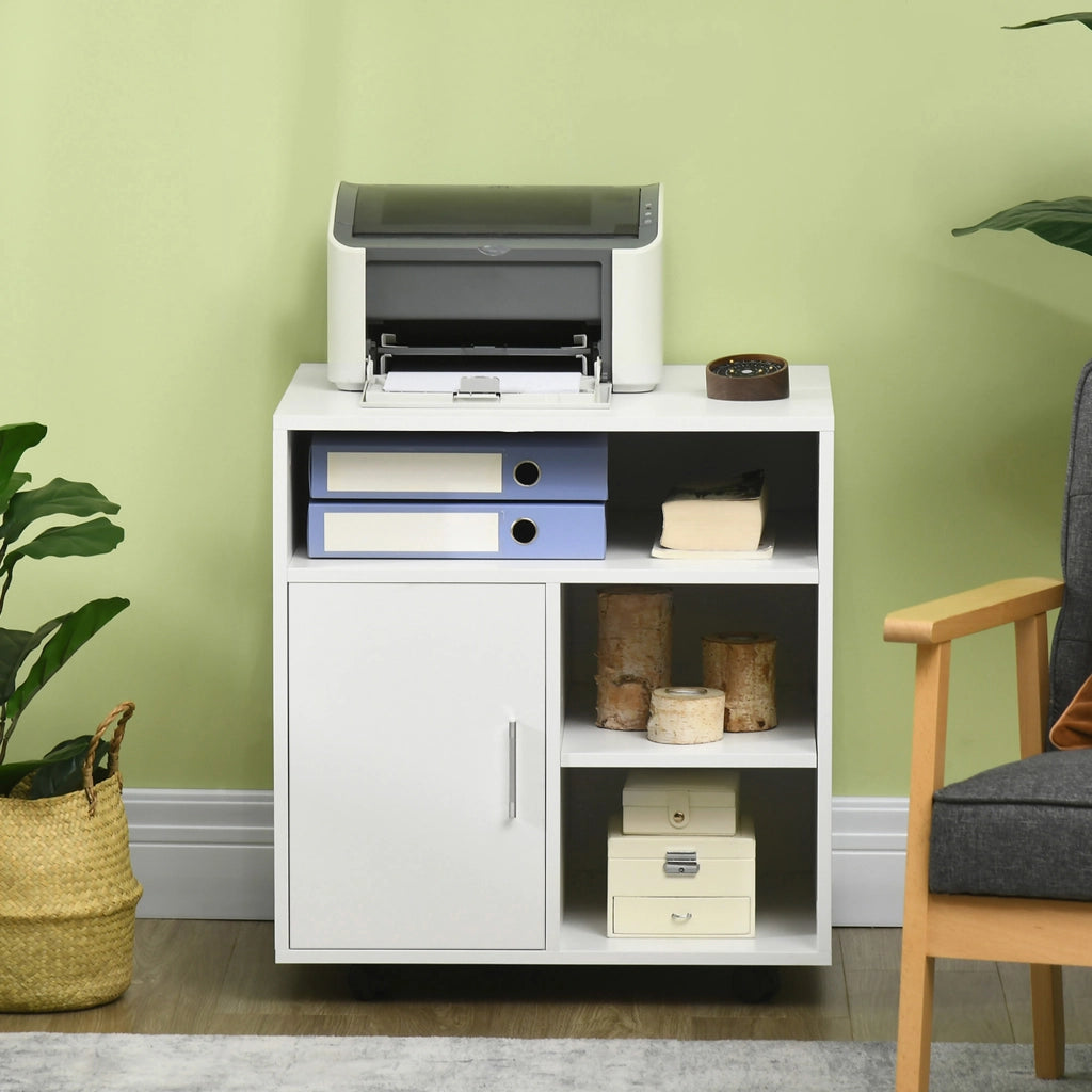 Armadio con Ruote ¨C Minimal ¨C Bianco 60x50x65,5 cm