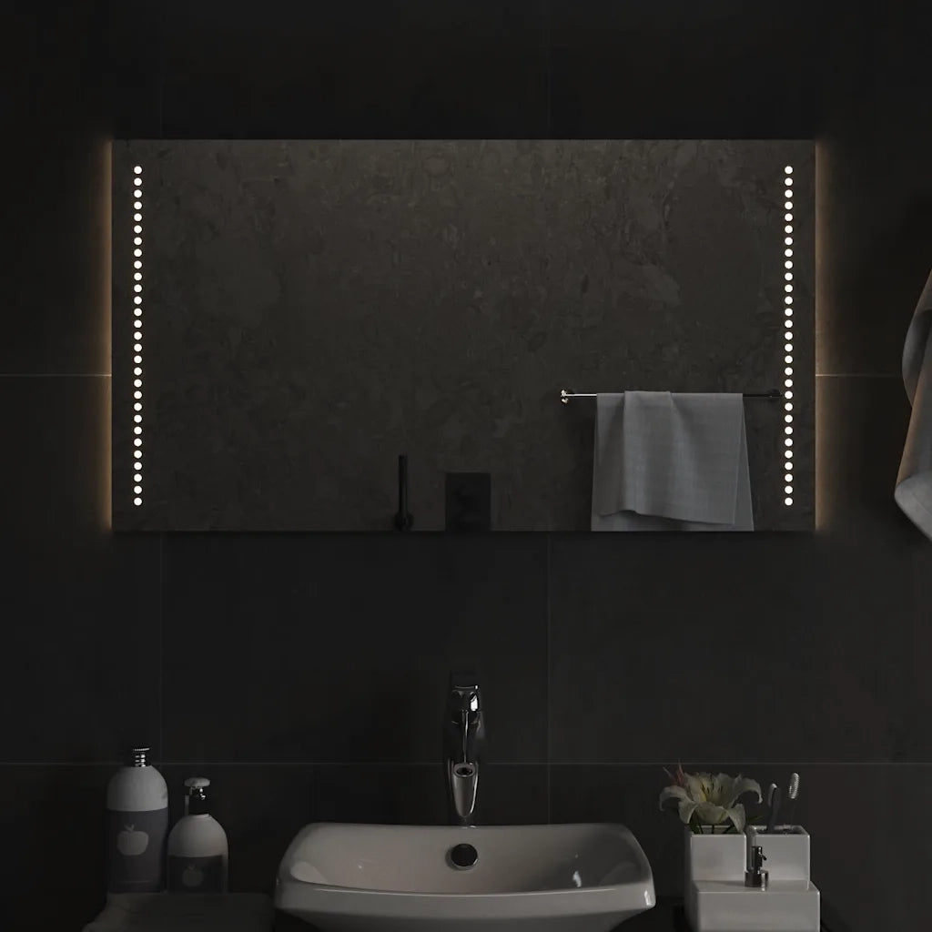 Specchio da Bagno con Luci LED-Specchio per Bagno 90x50 cm 403358