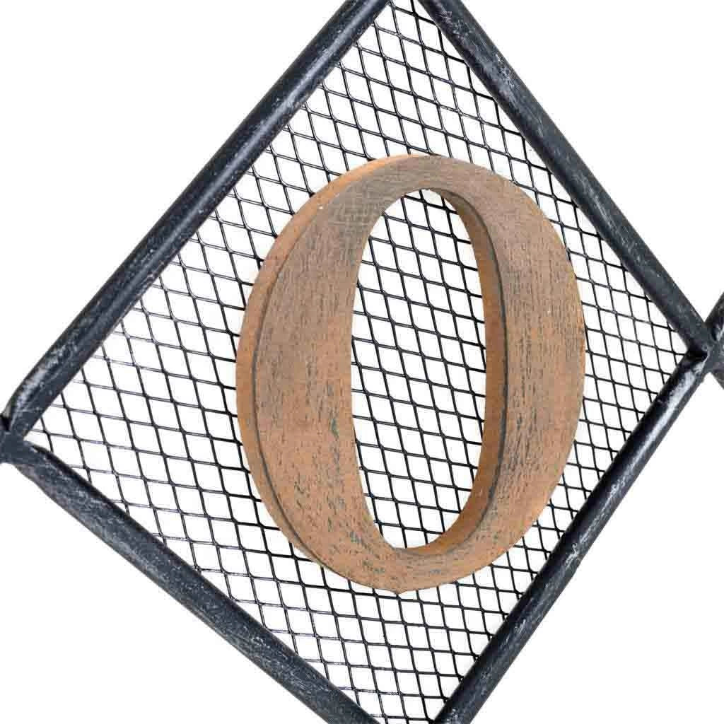 Appendino in legno e metallo nero con 3 ganci 60x5x28h