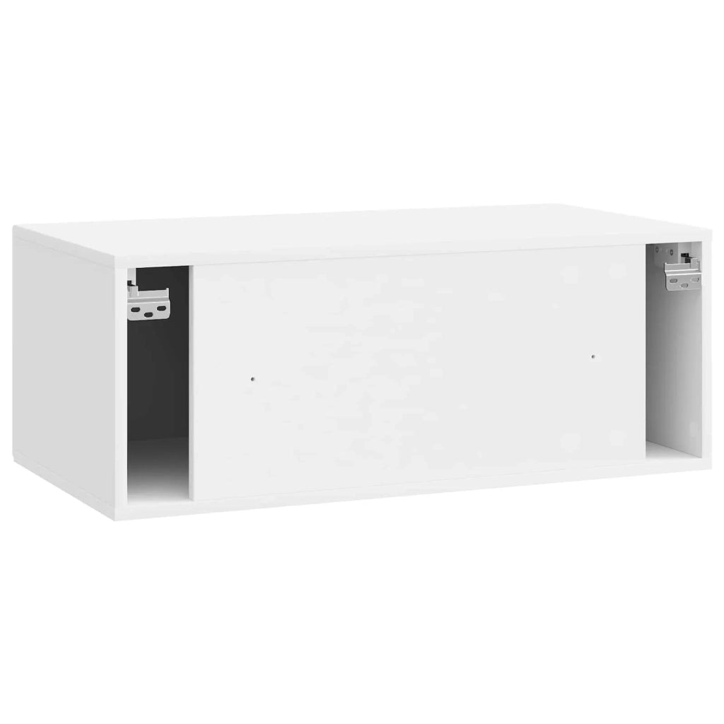 Mobile Porta TV da Muro 78,5 x 41 x 30 cm Bianco Lucido 898519