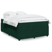 Giroletto a Molle con Materasso Verde Scuro 160x200 cm Velluto 3285653