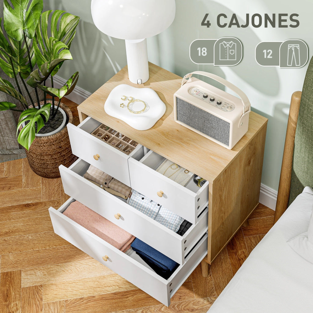 Cassettiera ¨C Minimal ¨C Robe e Bianco 60x35x65