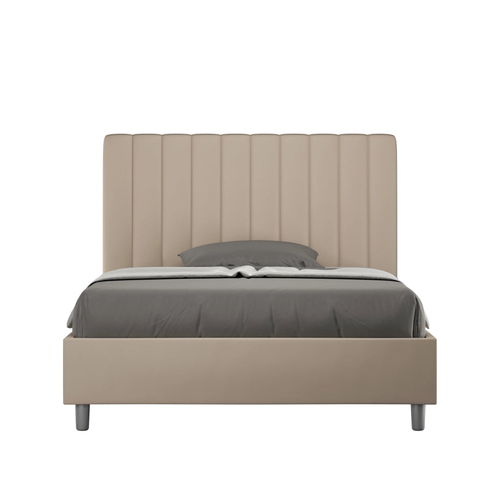 Letto 1 Piazza e Mezzo 120x190 cm con Rete Agueda Tortora
