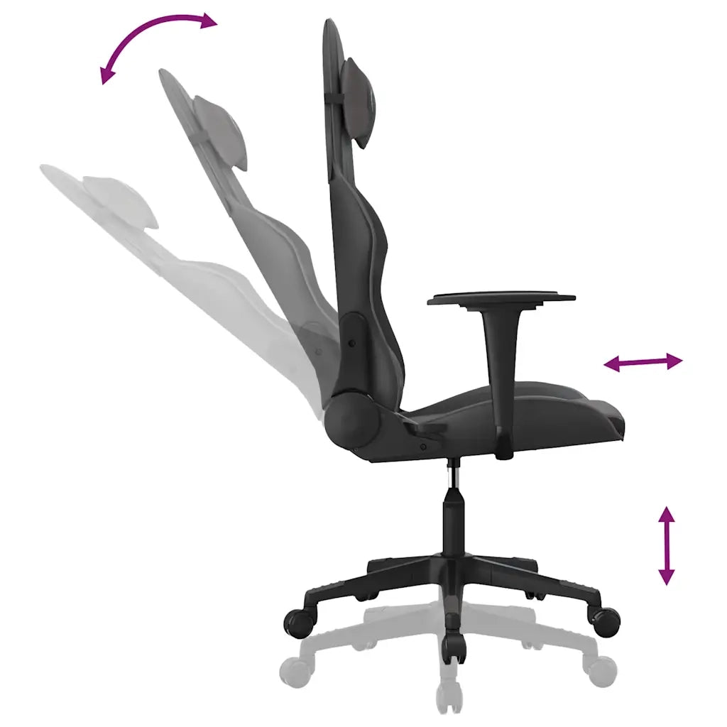 Sedia da Gaming | Sedia da e-sports Nera in Similpelle