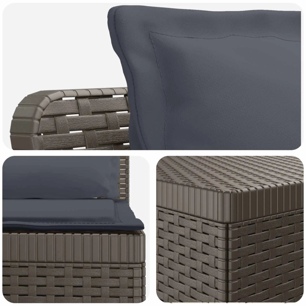 Divano da Giardino a 4 Posti con Cuscini in Stile Rattan PP 3443885