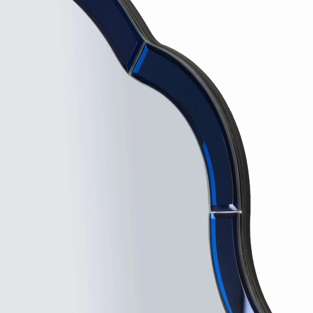 Gameba, Specchio Cornice Sagomata, 62x100h cm blu