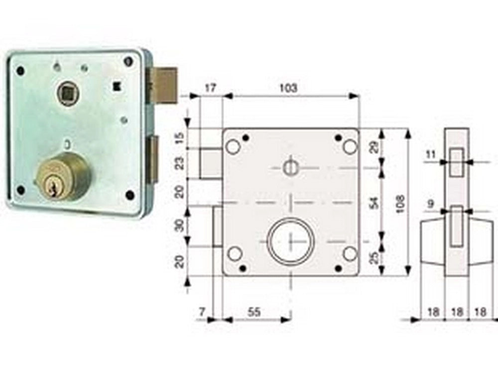 2pz serrat. applic. cancelli 2 mandate scrocco separato + quadro cilindro fissi cod:ferx.fer283946