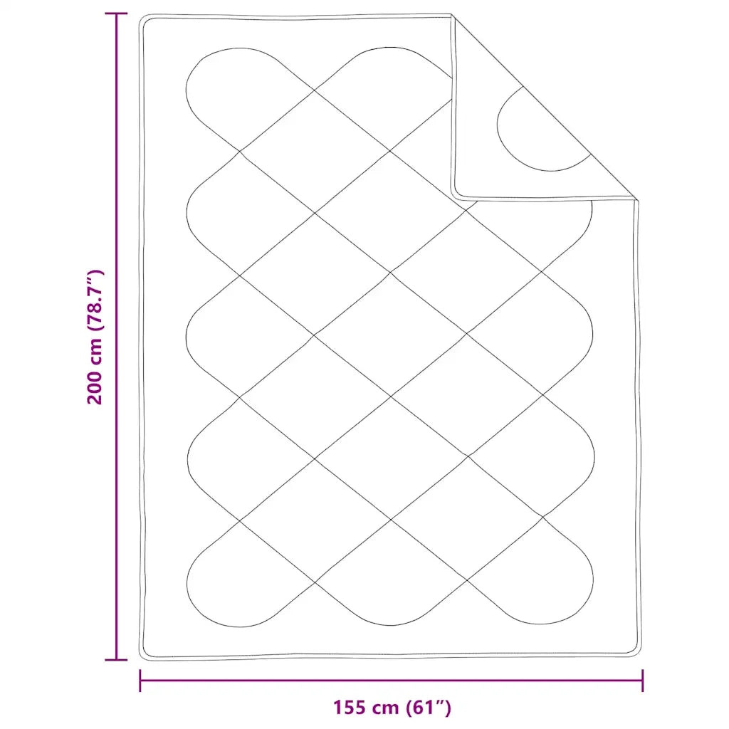 Duvet Invernale Bianco 200 x 155 x 5 cm Poliestere 42007771