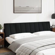 Cuscino Testiera Hanko Nero 200 cm in Tessuto 4019186