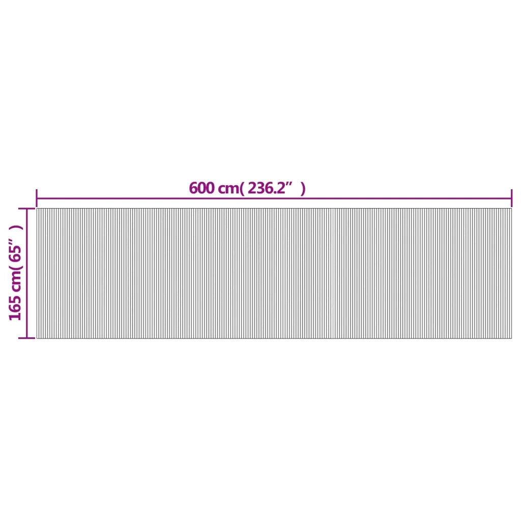 Divisorio Ambienti Marrone Scuro Larghezza 600 cm Altezza 165 cm in Bambù 377009