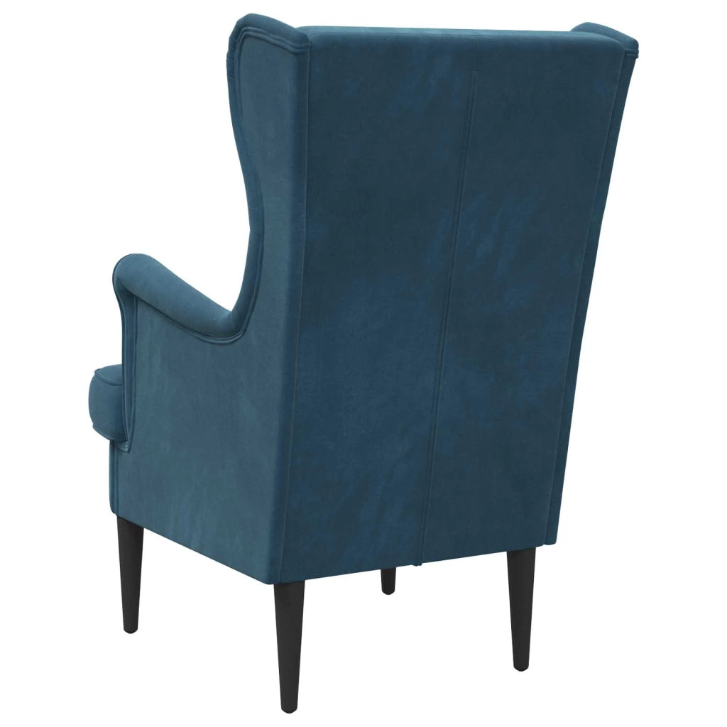 Poltrona-Divano Sedia Blu Velluto 880844