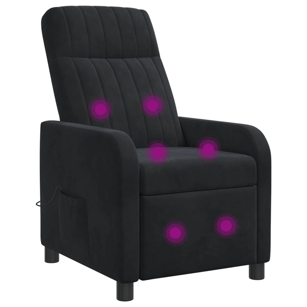 Poltrona Massaggiante Nero Velluto (V) 42035125