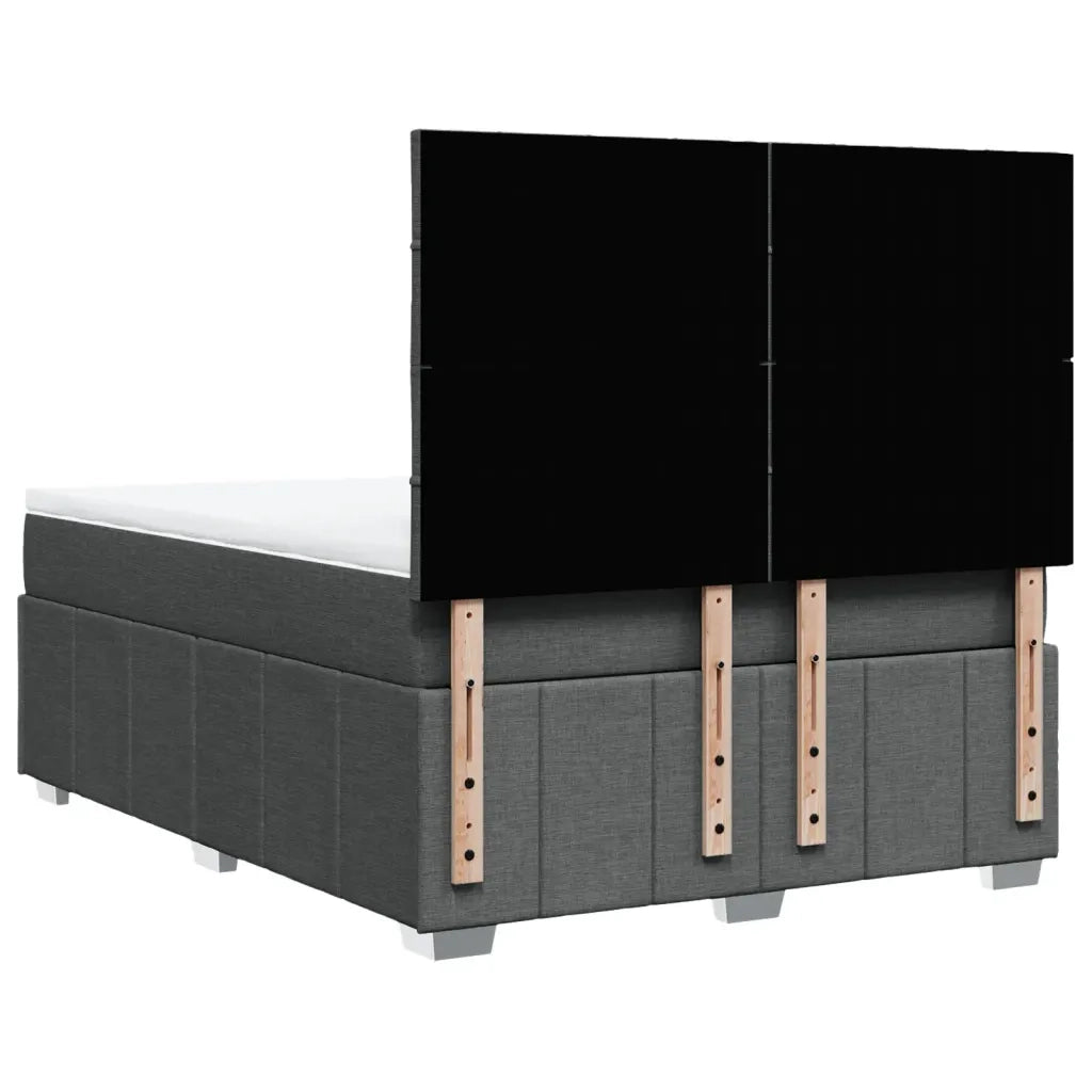 Giroletto a Molle con Materasso Grigio Scuro 160x200 cm Tessuto 3294020