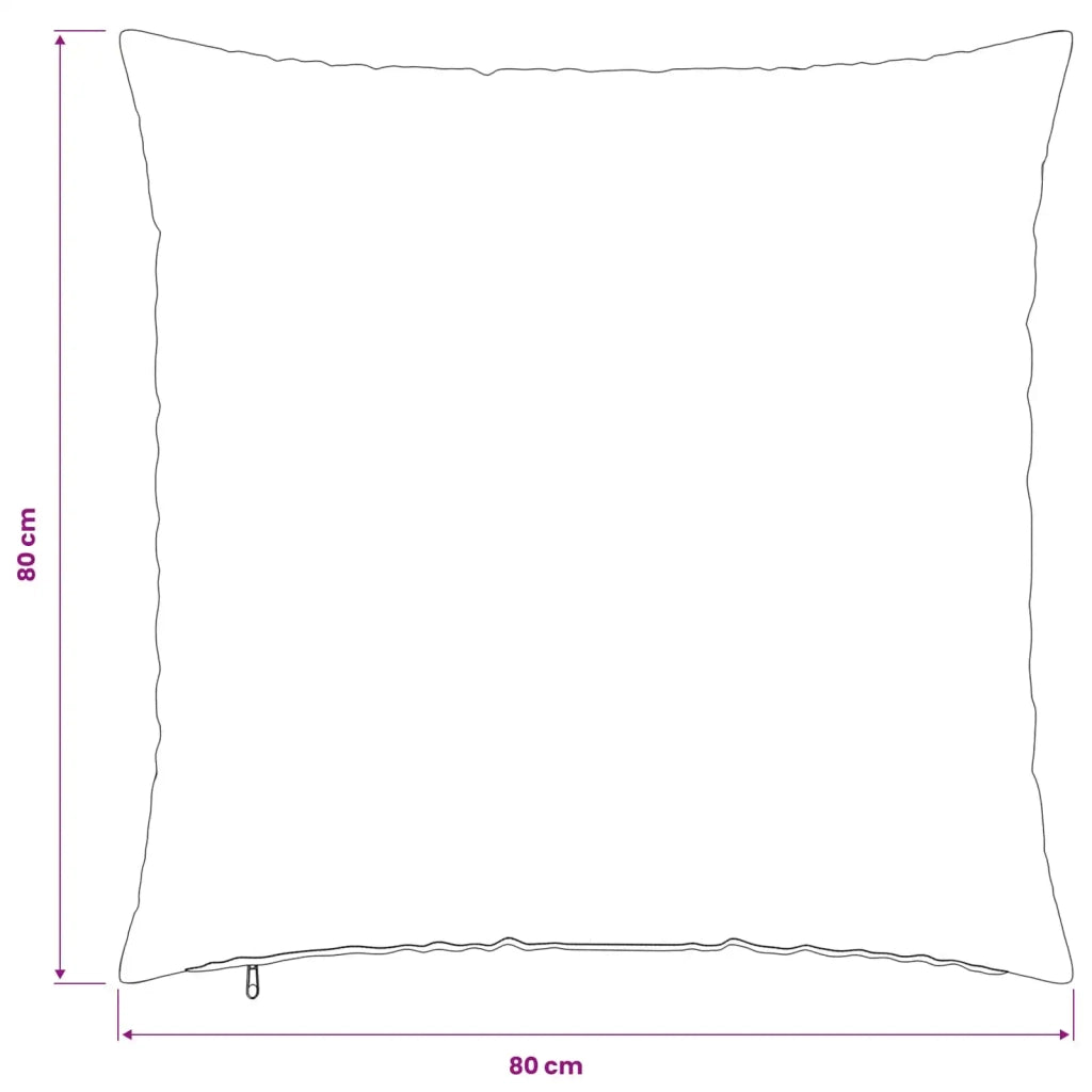 Federa 2 pz HEERLEN Nero 80 x 80 cm Velluto 913531