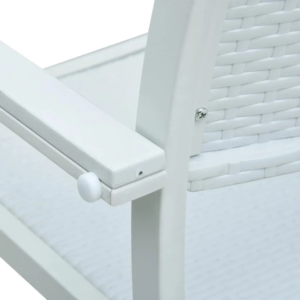 Set Mobili da Pranzo per Giardino 5 pz Bianco 3099259