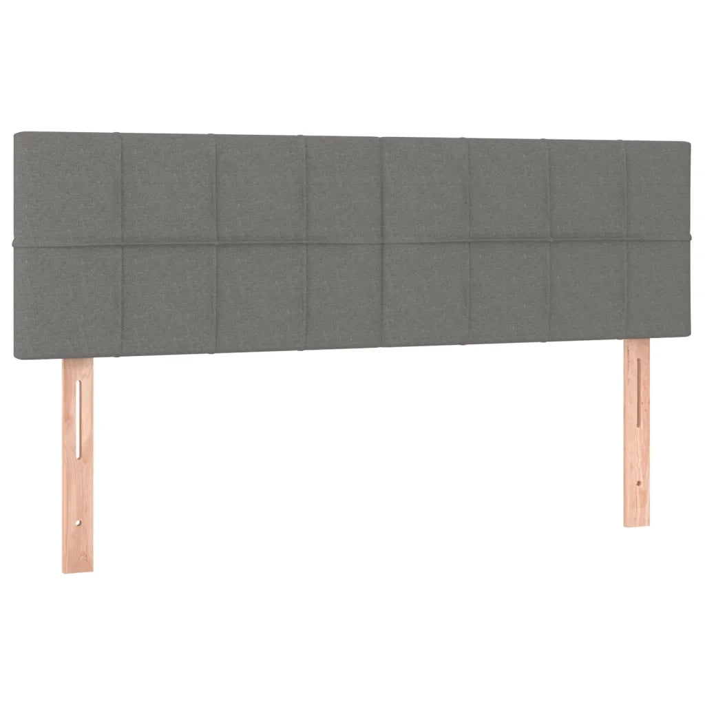 Letto a Molle Materasso e LED Grigio Scuro 140x190cm in Tessuto 3133710