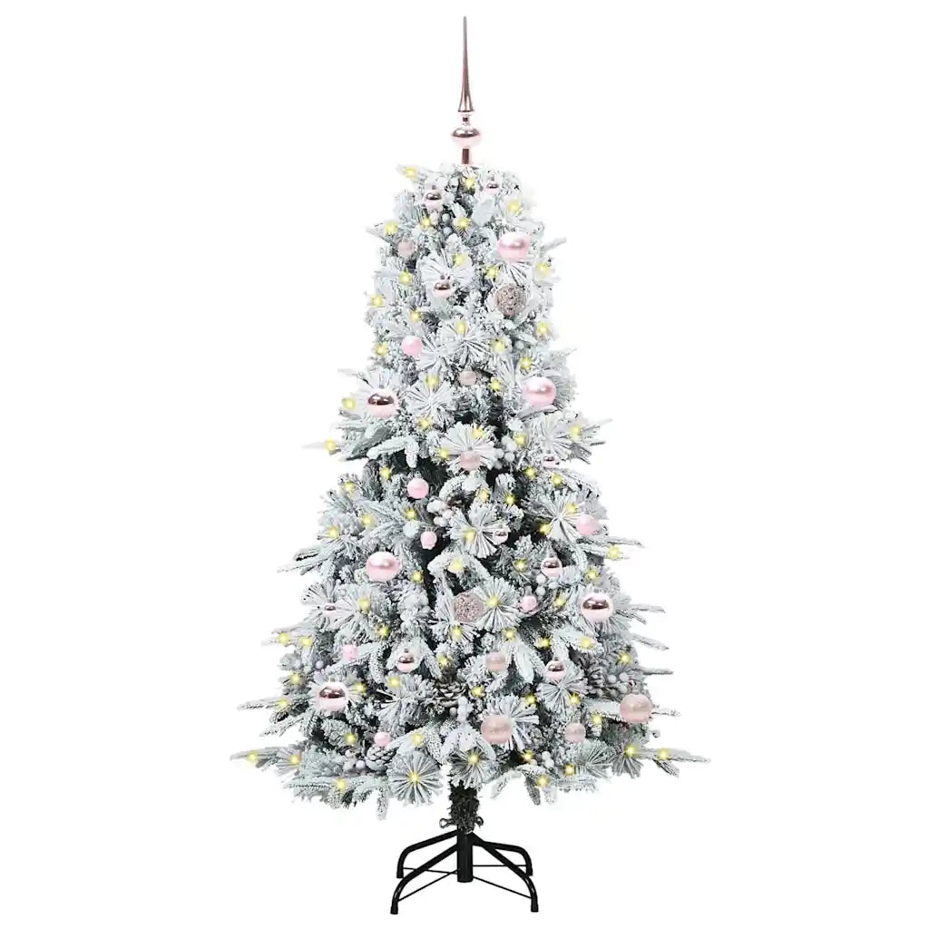 Albero di Natale Artificiale con Rami Pieghevoli Bianco 150 cm 3397473