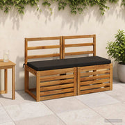 Cuscini per Panchina a 2 Pezzi SOEST 2 pz 100% Poliestere Nero 948763