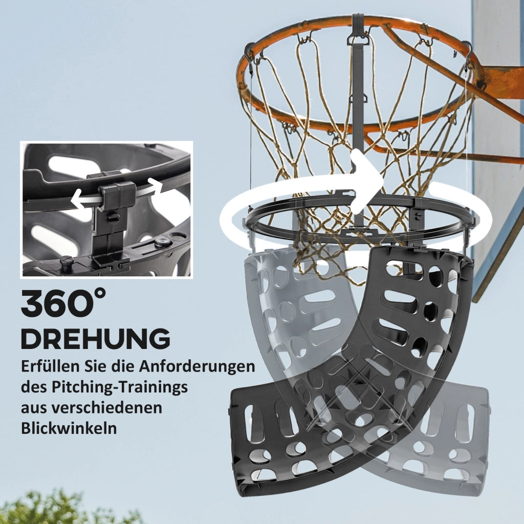 Rimbalzatore da Basket Regolabile ¨C Xylo ¨C 360¡ã Girevole, Plastica, 35,6x35,6x75,5 cm, Nero