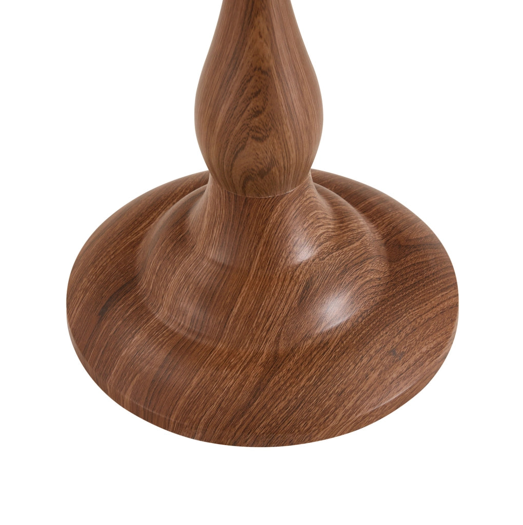 Tavolino rotondo in vetro Ø 50 cm marrone con base in metallo HOMVRA