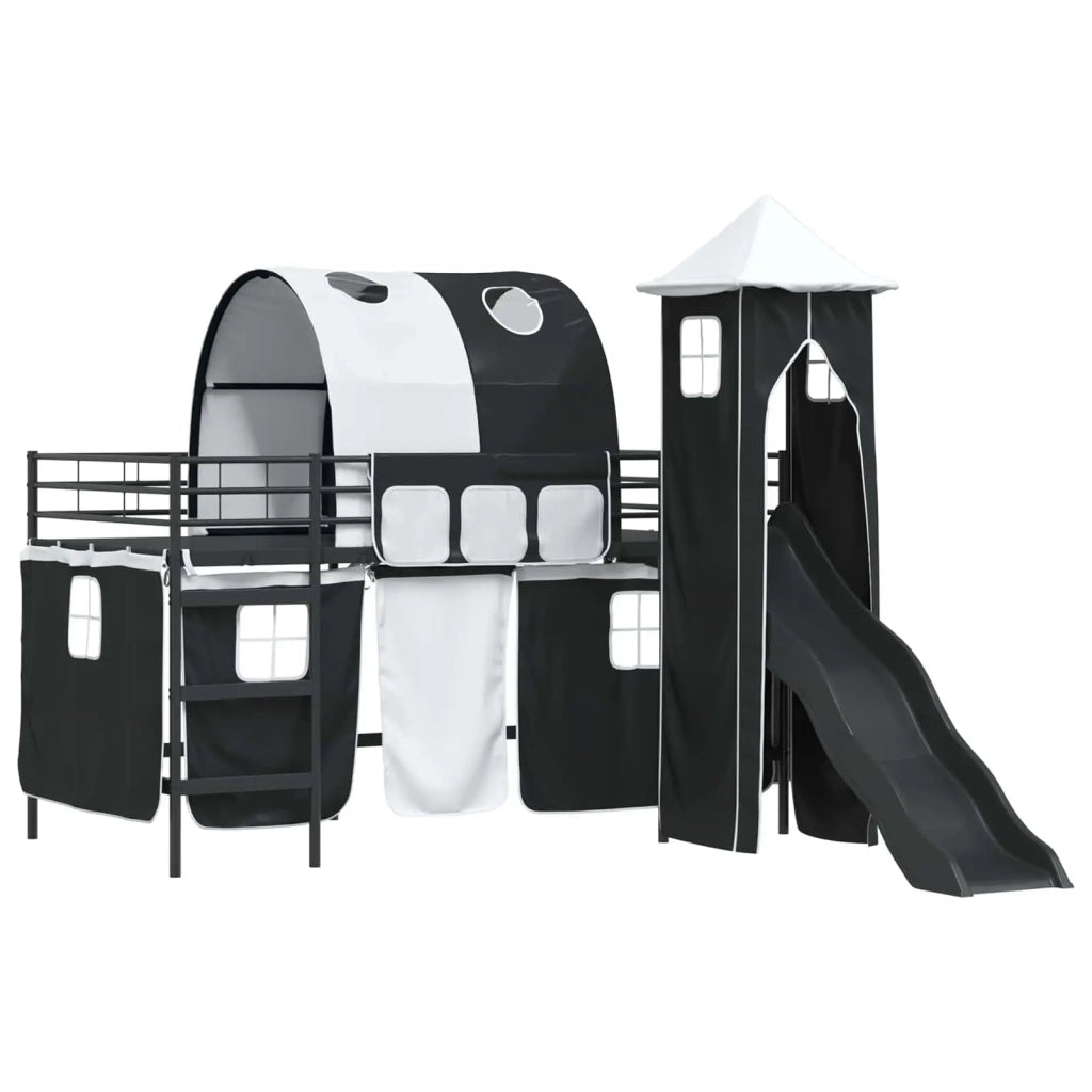 Struttura del letto loft per bambini Nero 100 x 200 cm Metallo 42020876